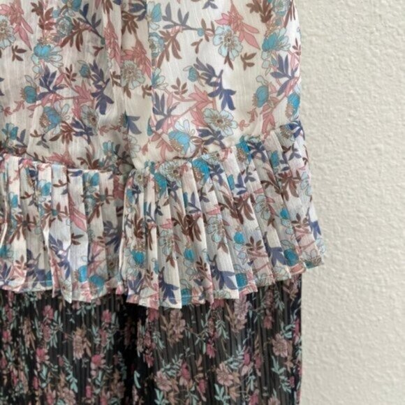 Anthropologie Foxiedox Antonia Pleated Maxi Floral Dress Size NWT XS MSRP $180 - Picture 8 of 14